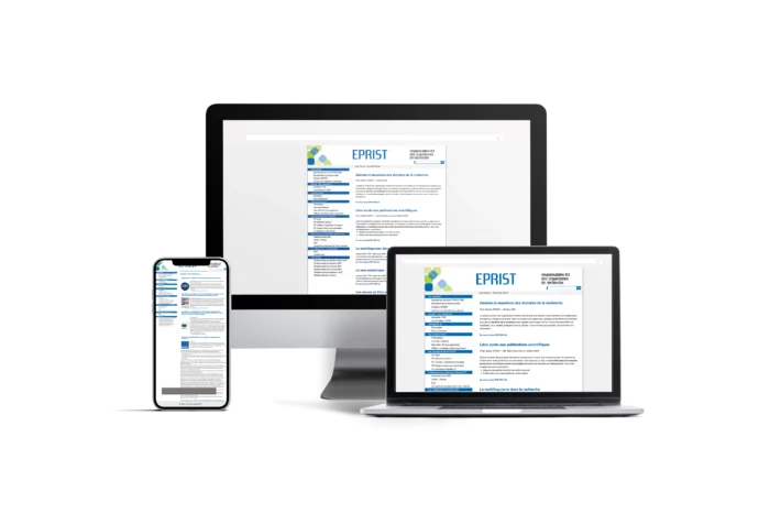 Site web EPRIST avant la refonte par le Studio Labotte