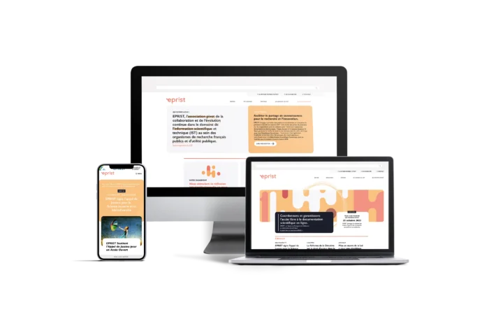 Site web EPRIST après la refonte par le Studio Labotte